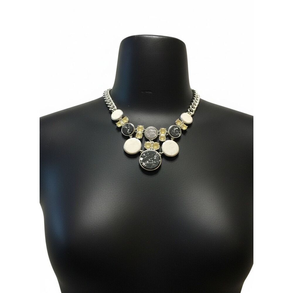 Anne Klein Silver Tone Statement Necklace – 12” + 3.5” Extension